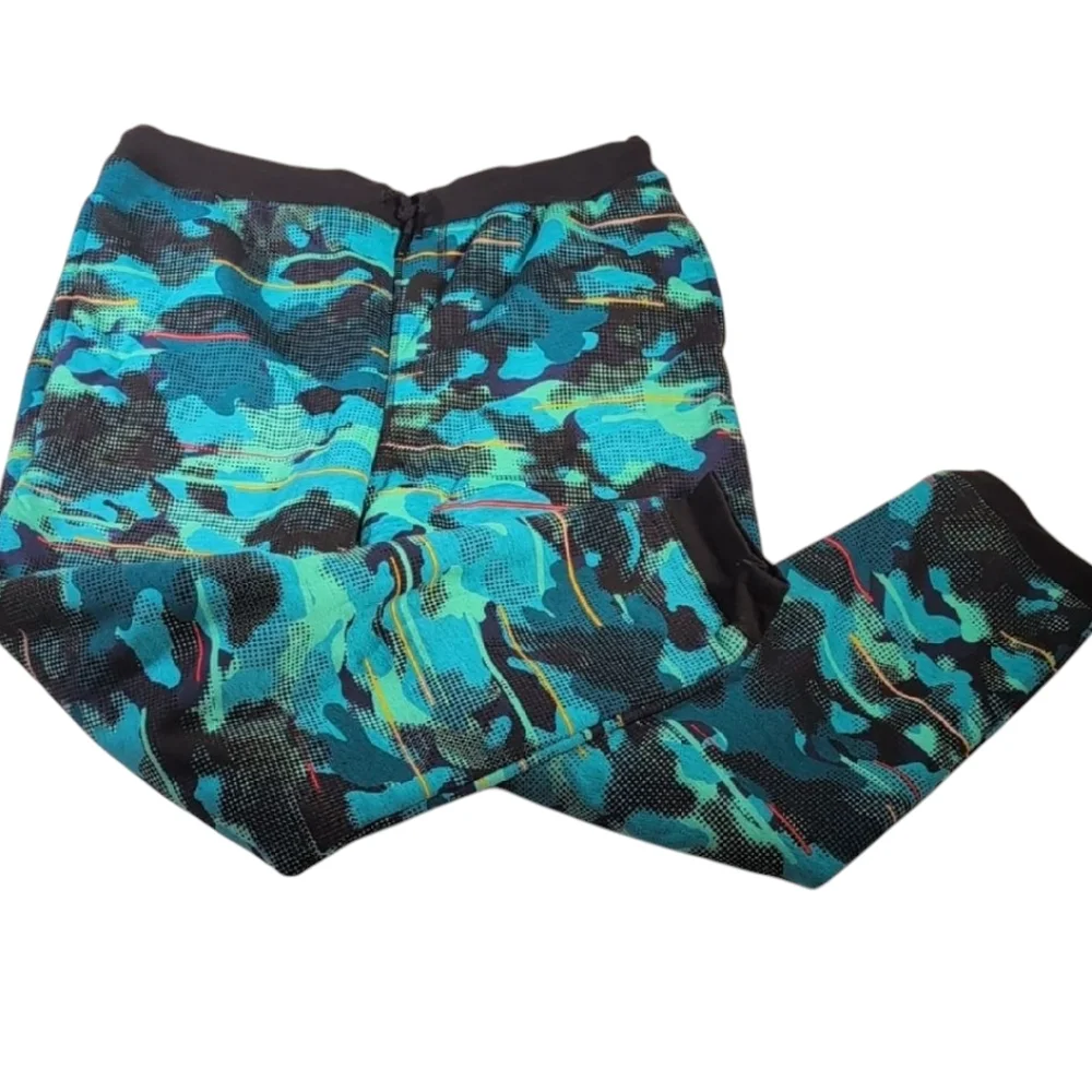 Lands End Sherpa Lined Jogger Spade blue Camo Husky XL 14-16 NEW